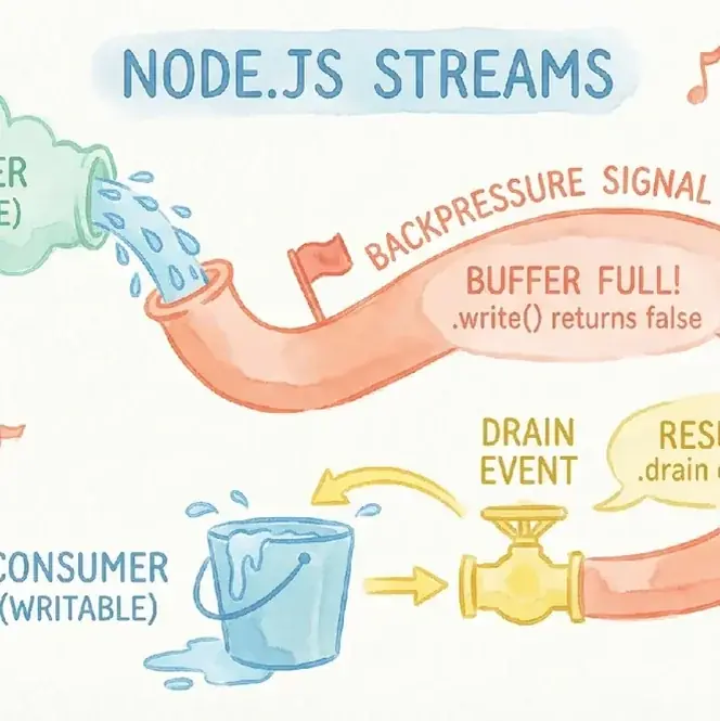 Node.js Streams: Transform, Duplex e Backpressure na prática