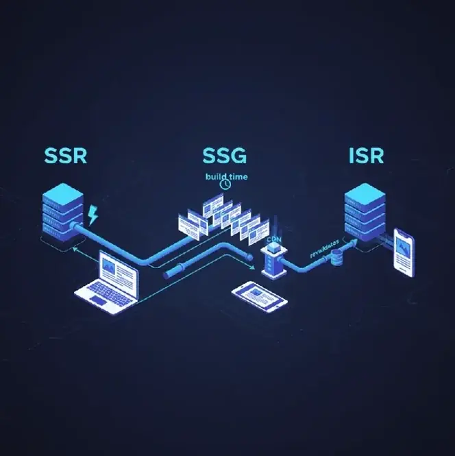 Next.js, Nuxt.js e estratégias de SSR/SSG/ISR: como escolher a melhor abordagem de renderização